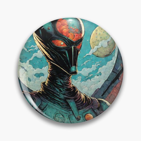 Item preview, Retro Space Alien Art designed and sold by Planetporridge.