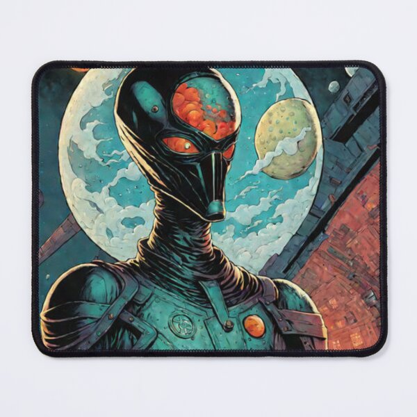 Item preview, Retro Space Alien Art designed and sold by Planetporridge.