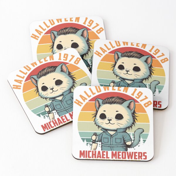 Item preview, Retro Halloween Michael Meowers Cat designed and sold by pinzka.