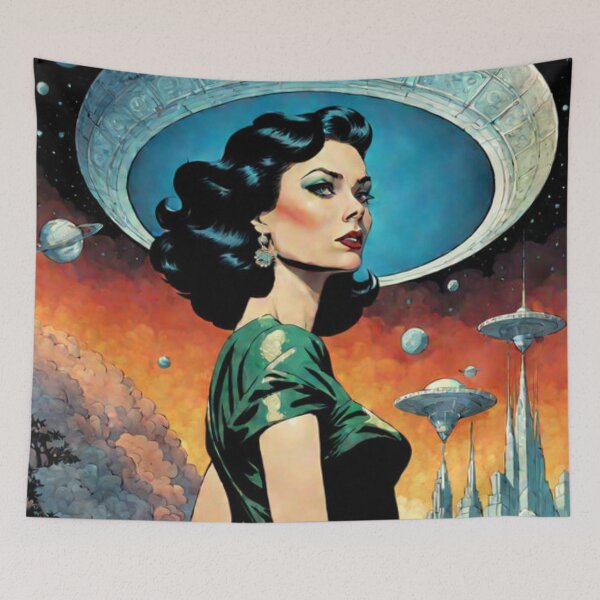 Item preview, Space Woman Danger designed and sold by Planetporridge.