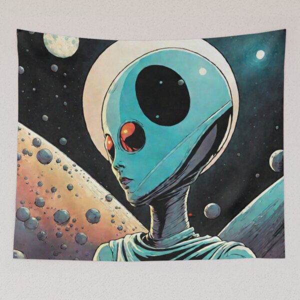 Item preview, Space Alien Retro designed and sold by Planetporridge.