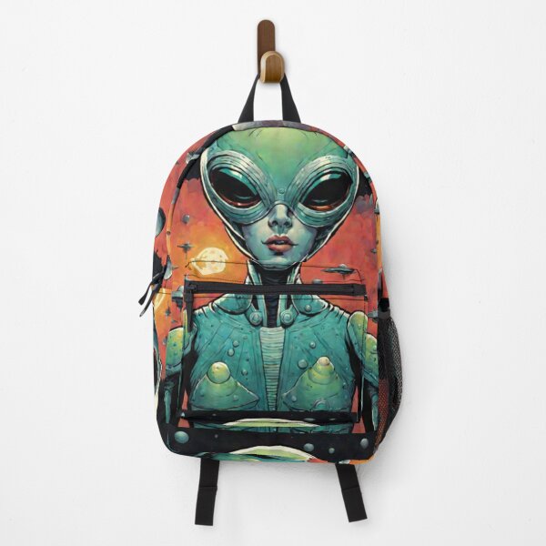 Item preview, Retro Space Alien Woman Art  designed and sold by Planetporridge.