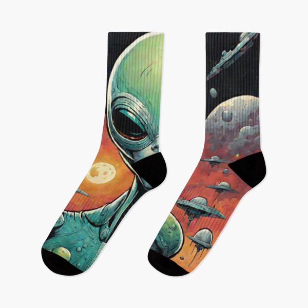 Item preview, Retro Space Alien Woman Art  designed and sold by Planetporridge.
