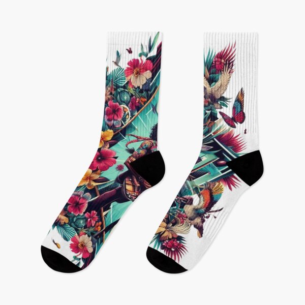 Item preview, Rolling Strone Floral Music Band  Abstract art Geometric drawing  designed and sold by ZulryLifestyles.