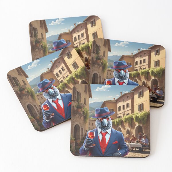 Item preview, Gabriel the happy parrot on the Italian wine route designed and sold by roman747.