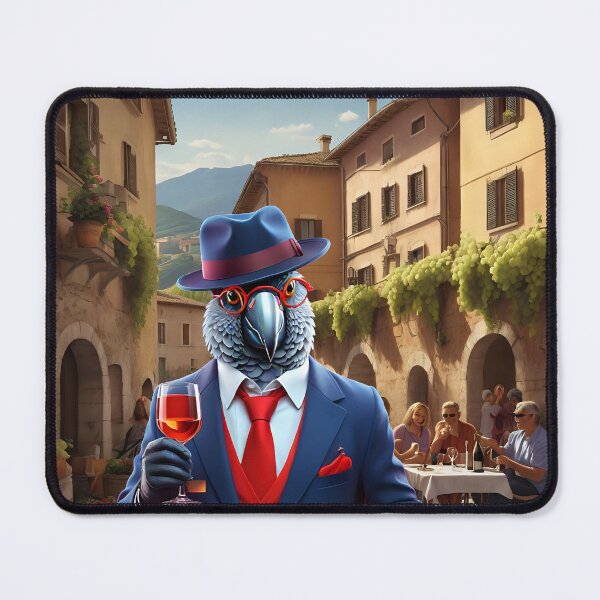 Item preview, Gabriel the happy parrot on the Italian wine route designed and sold by roman747.