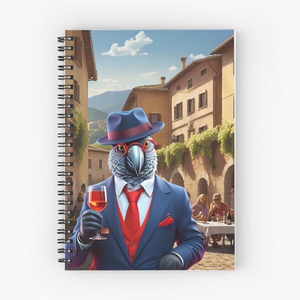 Item preview, Gabriel the happy parrot on the Italian wine route designed and sold by roman747.