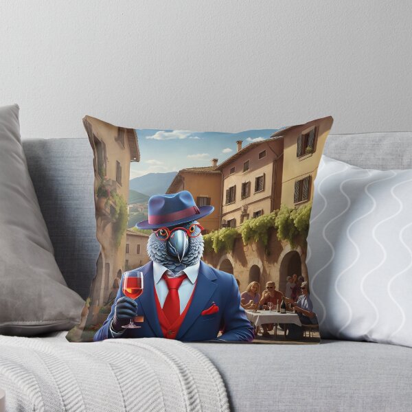 Item preview, Gabriel the happy parrot on the Italian wine route designed and sold by roman747.