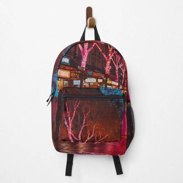Item preview, Retro Neon-Lit Las Ramblas Barcelona at Dusk#1 designed and sold by Koalangel.