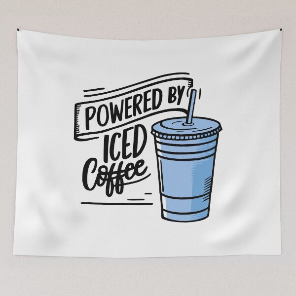 Item preview, Powered By Iced Coffee! Iced Coffee Lover designed and sold by PMCreative.