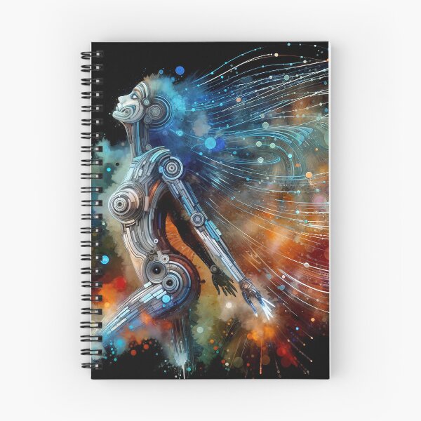 Item preview, futuristic woman walk on colorful elements  designed and sold by Creative88Art.