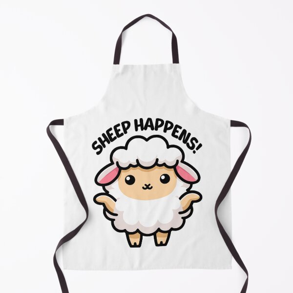 Item preview, Sheep Happens! Cute Sheep Pun designed and sold by PMCreative.