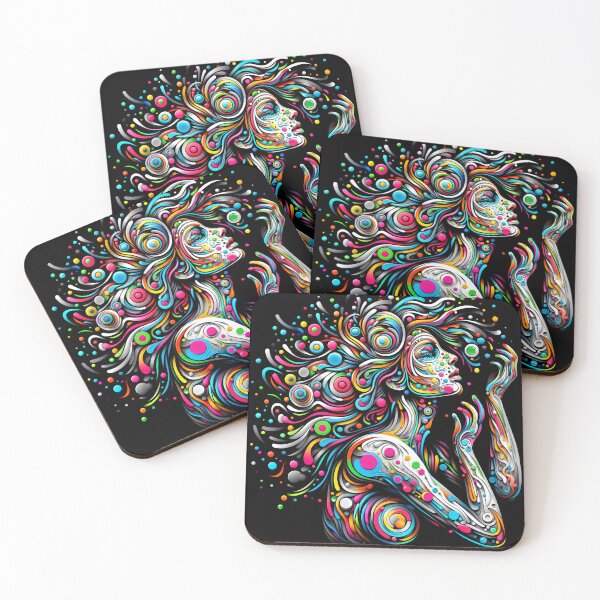 Item preview, Color liquid female design portrait designed and sold by Creative88Art.