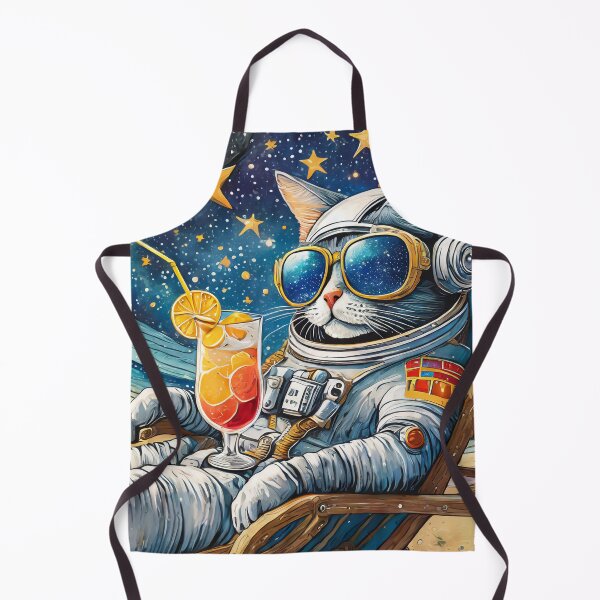 Item preview, cat astronaut drinks a cocktail on the moon designed and sold by m-litomirskaya.