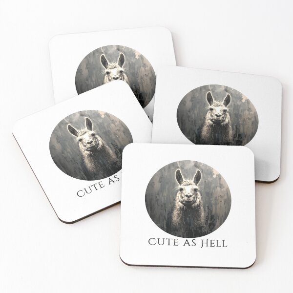 Item preview, Cute as Hell Llama Illustration - Humorous and Stylish Animal Art designed and sold by Jane-Zay.