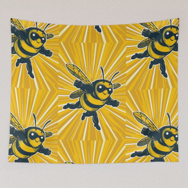 Item preview, Anthropomorphic Superhero Bee in Vibrant Colors designed and sold by Piotrek0001.