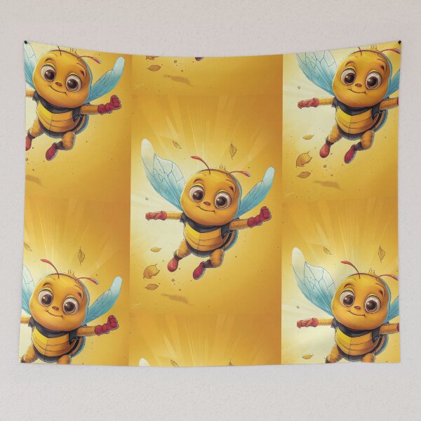 Item preview, Anthropomorphic Superhero Bee in Vibrant Colors designed and sold by Piotrek0001.