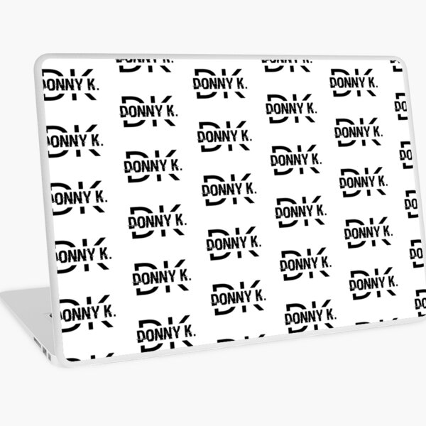 Donny K. Logo, Big version, black Laptop Skin