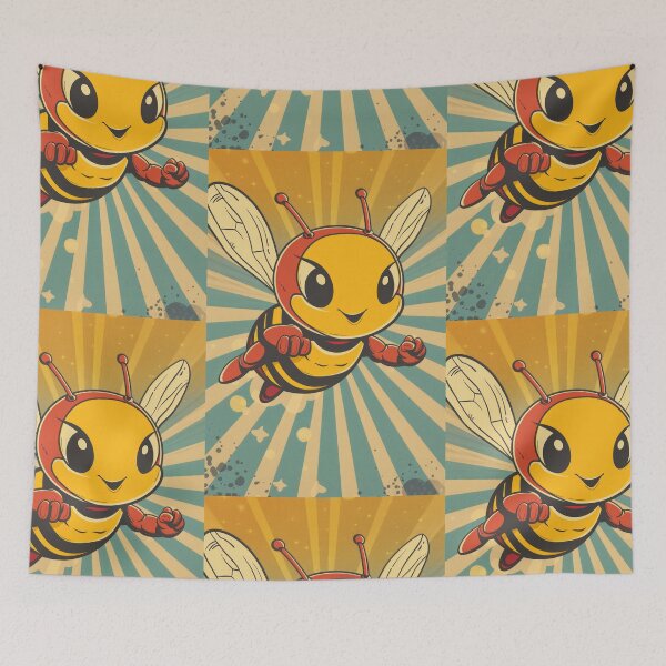 Item preview, Anthropomorphic Superhero Bee in Vibrant Colors designed and sold by Piotrek0001.