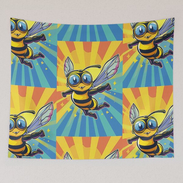 Item preview, Anthropomorphic Superhero Bee in Vibrant Colors designed and sold by Piotrek0001.
