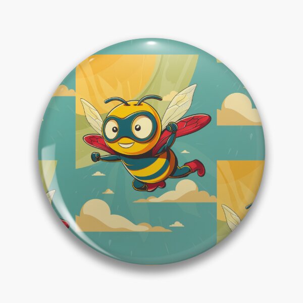 Item preview, Anthropomorphic Superhero Bee in Vibrant Colors designed and sold by Piotrek0001.