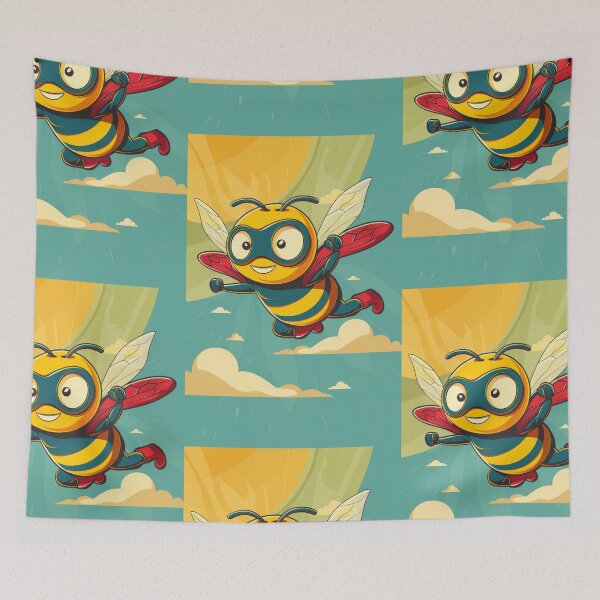 Item preview, Anthropomorphic Superhero Bee in Vibrant Colors designed and sold by Piotrek0001.