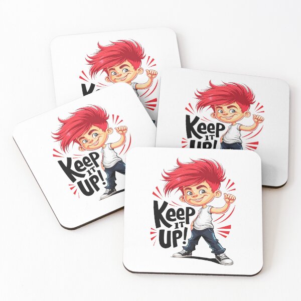 Item preview, Keep it Up, Redhead! A Motivational Poster with a Determined Boy designed and sold by SplashTastic.