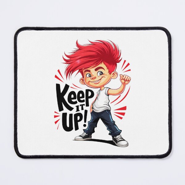 Item preview, Keep it Up, Redhead! A Motivational Poster with a Determined Boy designed and sold by SplashTastic.