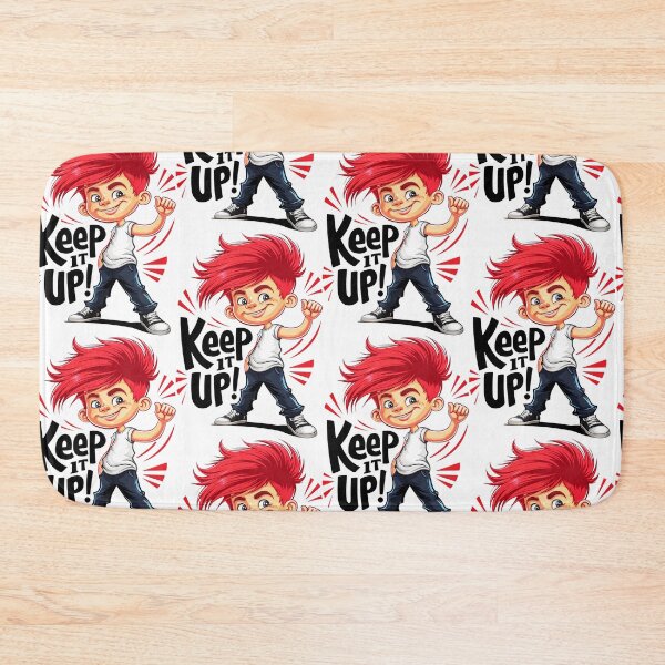 Item preview, Keep it Up, Redhead! A Motivational Poster with a Determined Boy designed and sold by SplashTastic.