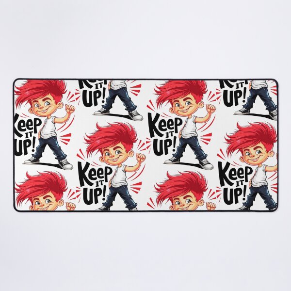 Item preview, Keep it Up, Redhead! A Motivational Poster with a Determined Boy designed and sold by SplashTastic.