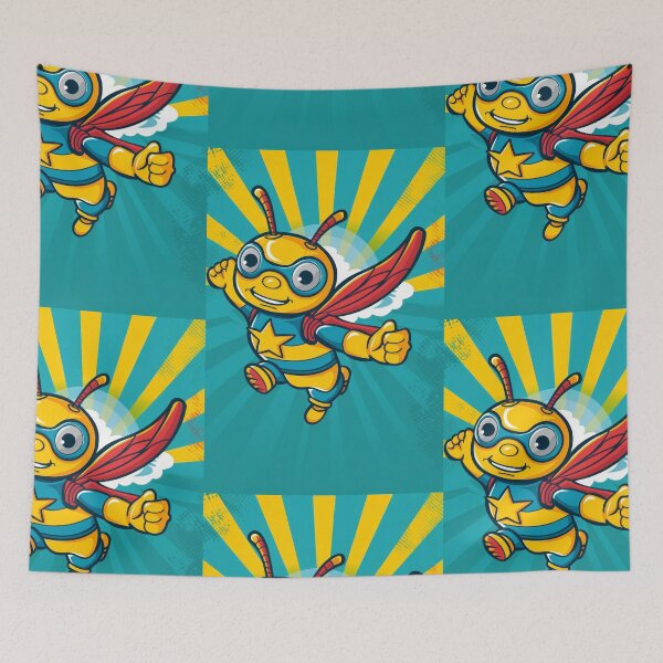 Item preview, Anthropomorphic Superhero Bee in Vibrant Colors designed and sold by Piotrek0001.