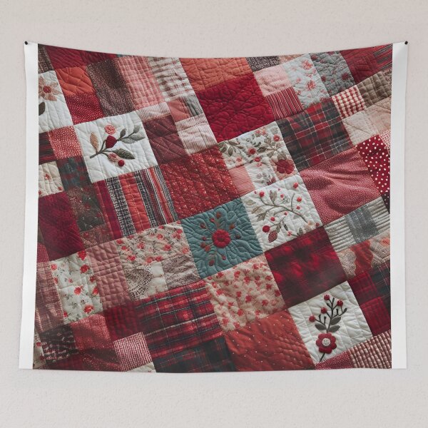 Item preview, Radiant Red Patchwork Pattern designed and sold by daruneenok.
