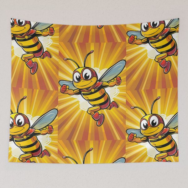 Item preview, Anthropomorphic Superhero Bee in Vibrant Colors designed and sold by Piotrek0001.