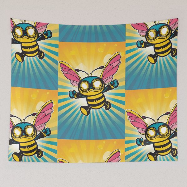 Item preview, Anthropomorphic Superhero Bee in Vibrant Colors designed and sold by Piotrek0001.
