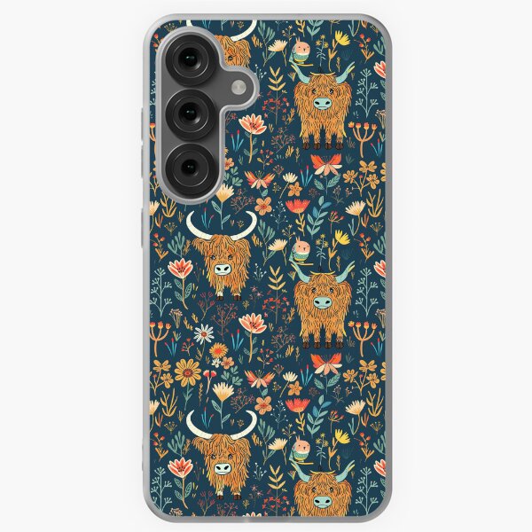 Item preview, Charming Highland Cows & Wildflowers Design designed and sold by CreativeGarage.