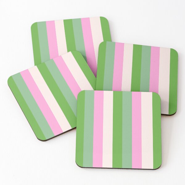 Item preview, Pink and Green Summer Stripes  designed and sold by OneThreeSix.