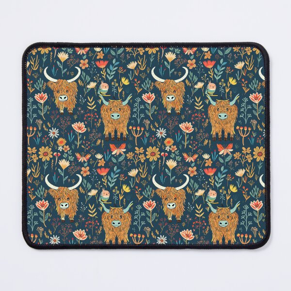 Item preview, Charming Highland Cows & Wildflowers Design designed and sold by Blinkwater Designs.