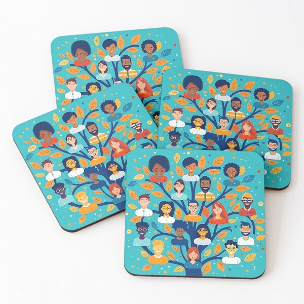 Item preview, Social awareness, diverse community interaction, flat design illustration designed and sold by ManeeStore.