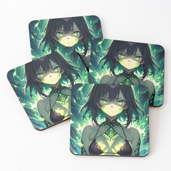 Item preview, Electric Green Anime Superhero Girl designed and sold by ByteyCreatives.