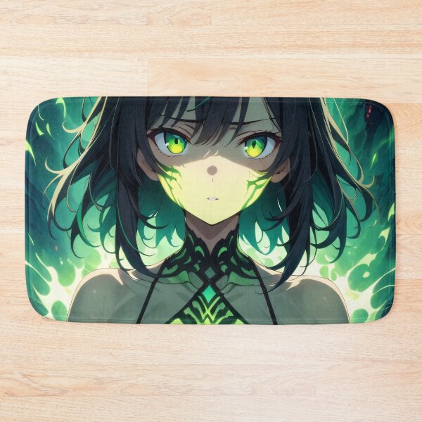 Item preview, Electric Green Anime Superhero Girl designed and sold by ByteyCreatives.