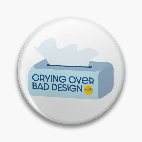 Item preview, (blue) Crying Over Bad Design - UX Designer | Product Designer | UI Designer Stickers designed and sold by PoshPixel.