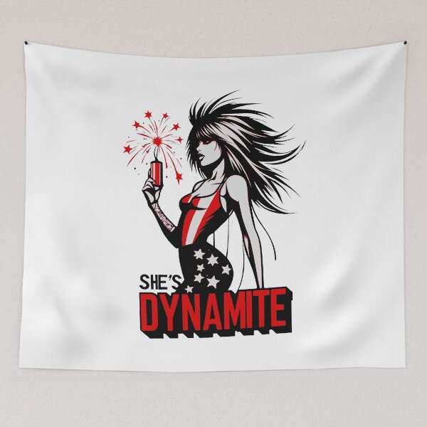 Item preview, Red, White, and Dynamite: SHE'S DYNAMITE designed and sold by SplashTastic.