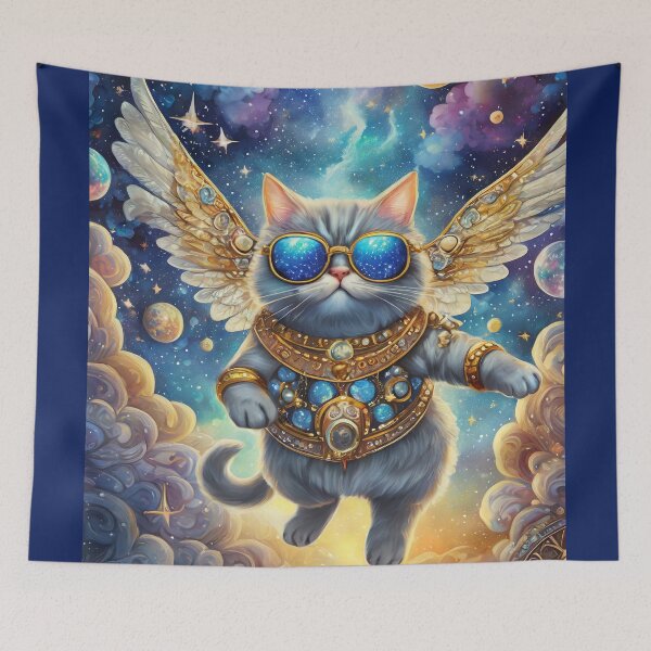 Item preview, cat astronaut drinks a cocktail on the moon designed and sold by m-litomirskaya.