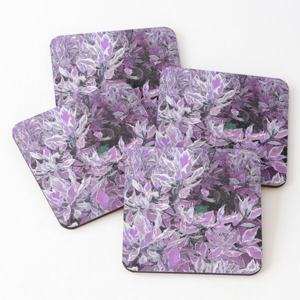 Item preview, Beautiful leaves texture in violet and white designed and sold by mariya-ivanova.
