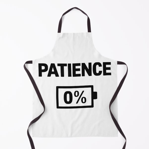 Item preview, PATIENCE 0% Black bold letter designed and sold by JonathanP514.