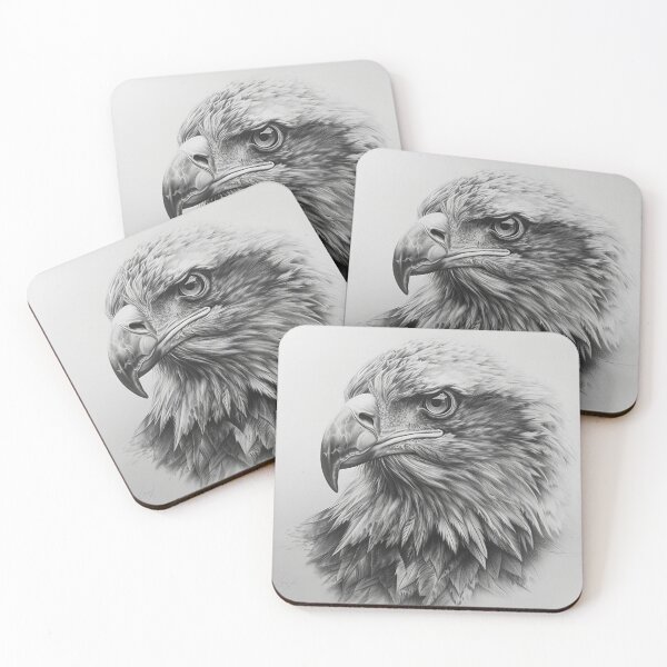 Item preview, Pencil drawn Bald Eagle High Quality Black and White Design designed and sold by Pencil-Art.