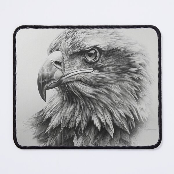 Item preview, Pencil drawn Bald Eagle High Quality Black and White Design designed and sold by Pencil-Art.