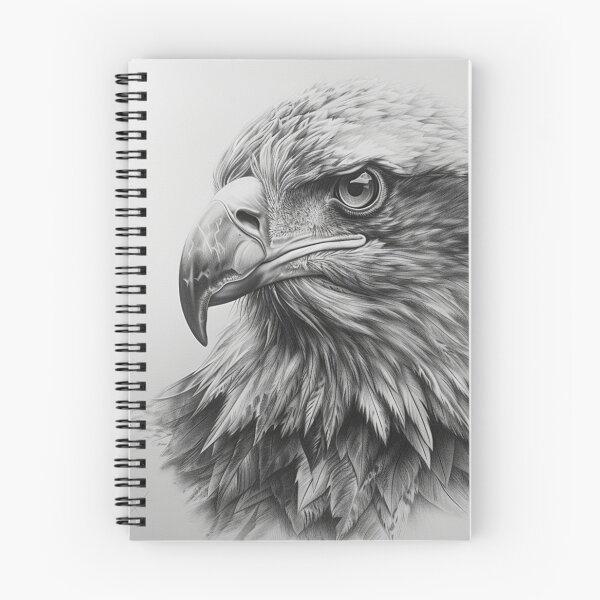Item preview, Pencil drawn Bald Eagle High Quality Black and White Design designed and sold by Pencil-Art.