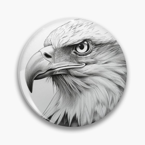 Item preview, Pencil drawn Bald Eagle High Quality Black and White Design designed and sold by Pencil-Art.