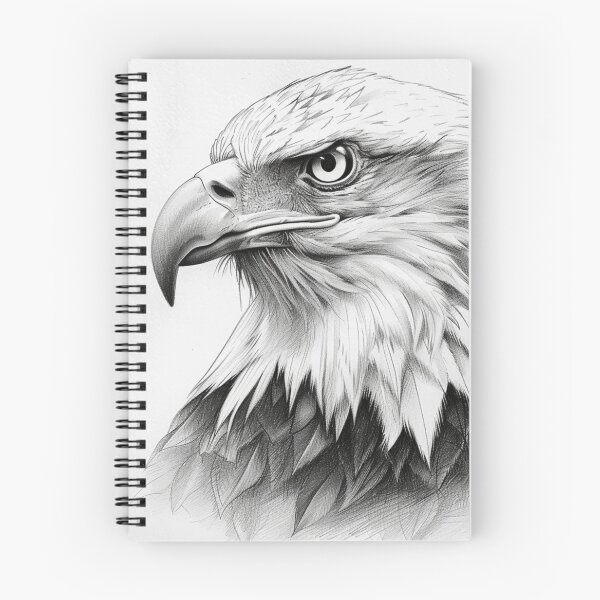 Item preview, Pencil drawn Bald Eagle High Quality Black and White Design designed and sold by Pencil-Art.